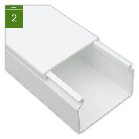 EFAPEL Trunking with cover 60/40, even metres