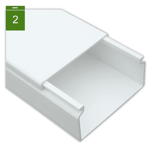 EFAPEL Trunking with cover 80/40, even metres