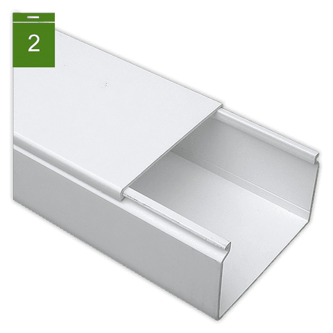 EFAPEL Trunking with cover 100/60, even metres