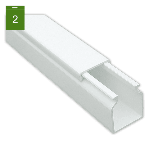 EFAPEL Trunking with cover 25/30, even metres