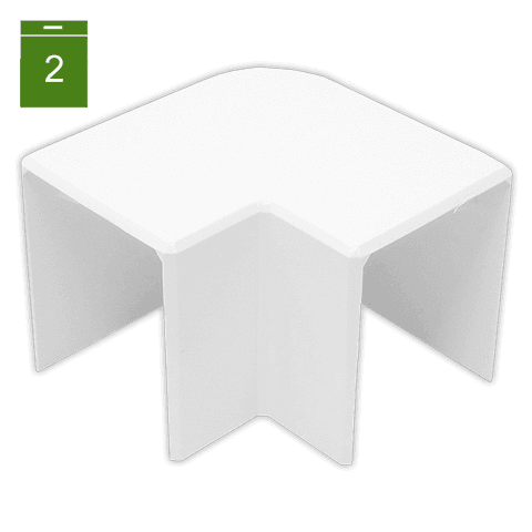 EFAPEL Flat angle for trunking 40/40