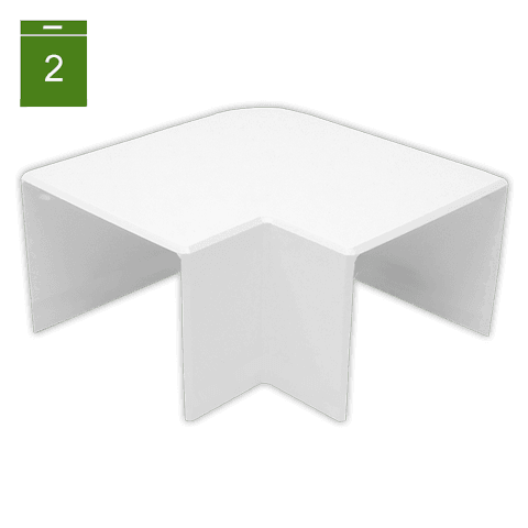 EFAPEL Flat angle for trunking 80/60
