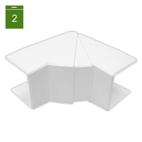 EFAPEL Internal angle for trunking 40/40