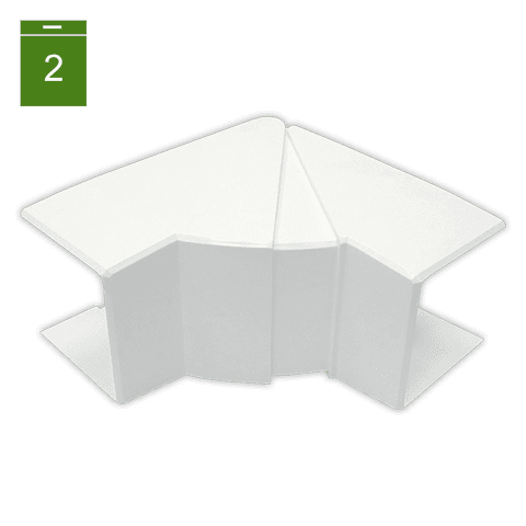 EFAPEL Internal angle for trunking 60/60