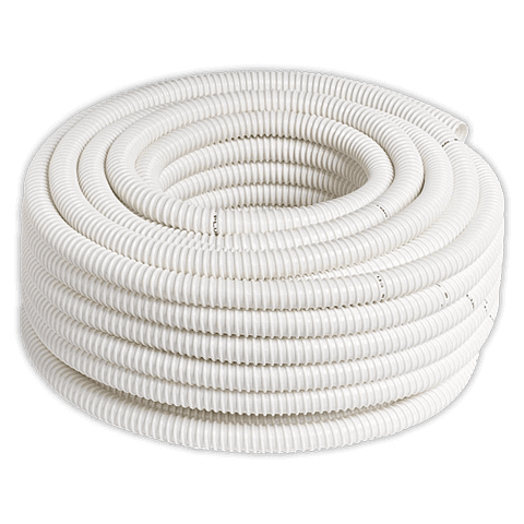 VECAMCO Corrugated drain pipe Ø 16 mm white