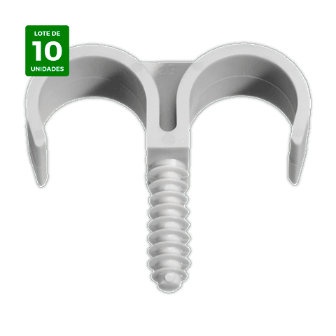 COOLFRANCE Wall plug with double clip for Ø 25 pipe